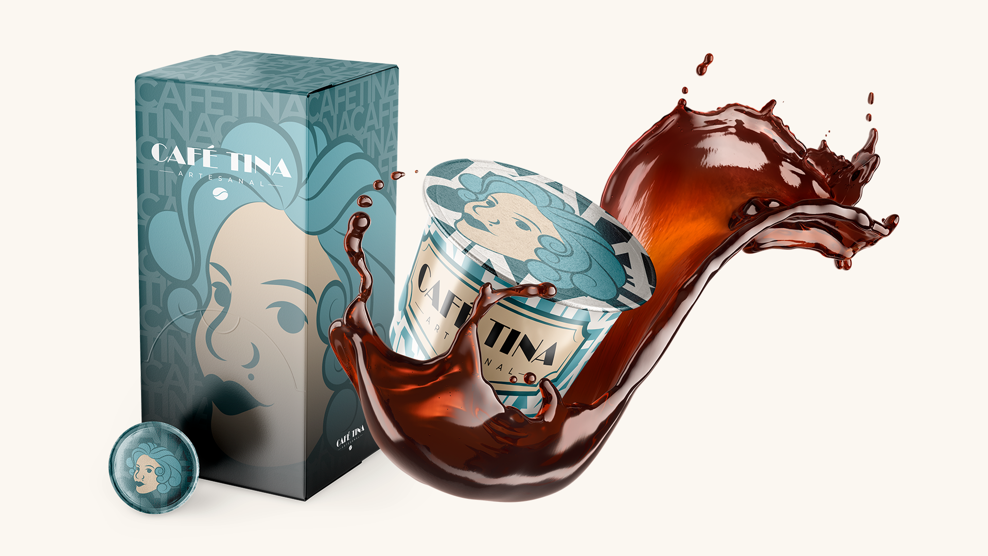 Café Tina — Cápsulas e Caixa